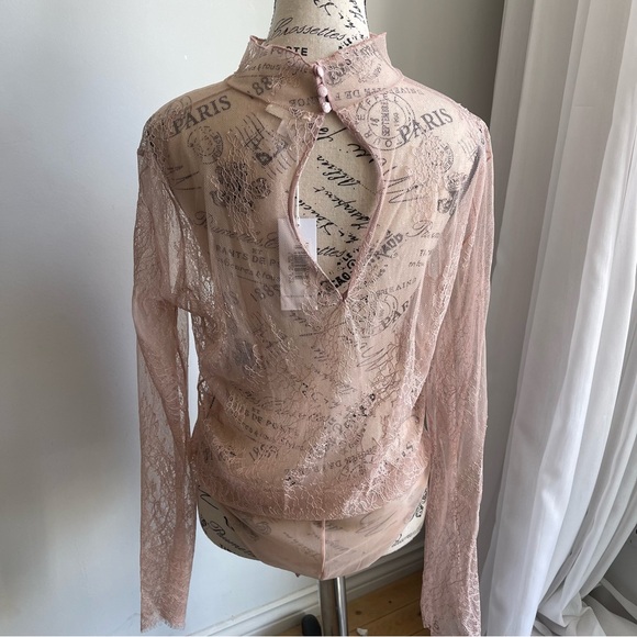 SKIN Lace Bodysuit in Blush Pink - Picture 2 of 9
